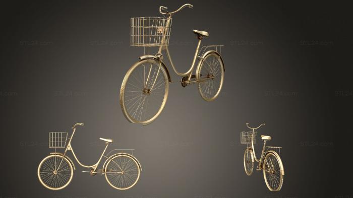 Автомобили и транспорт (Велосипед, CARS_0712) 3D модель для ЧПУ станка